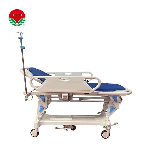 XIEHE Medical Folding Adjustable Ambulance Patient Transfer Emergency Bed Hospital Stretcher Trolley