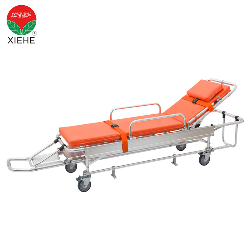 Wheeled Patient Transfer Emergency Ambulance Stretcher Positions Lift